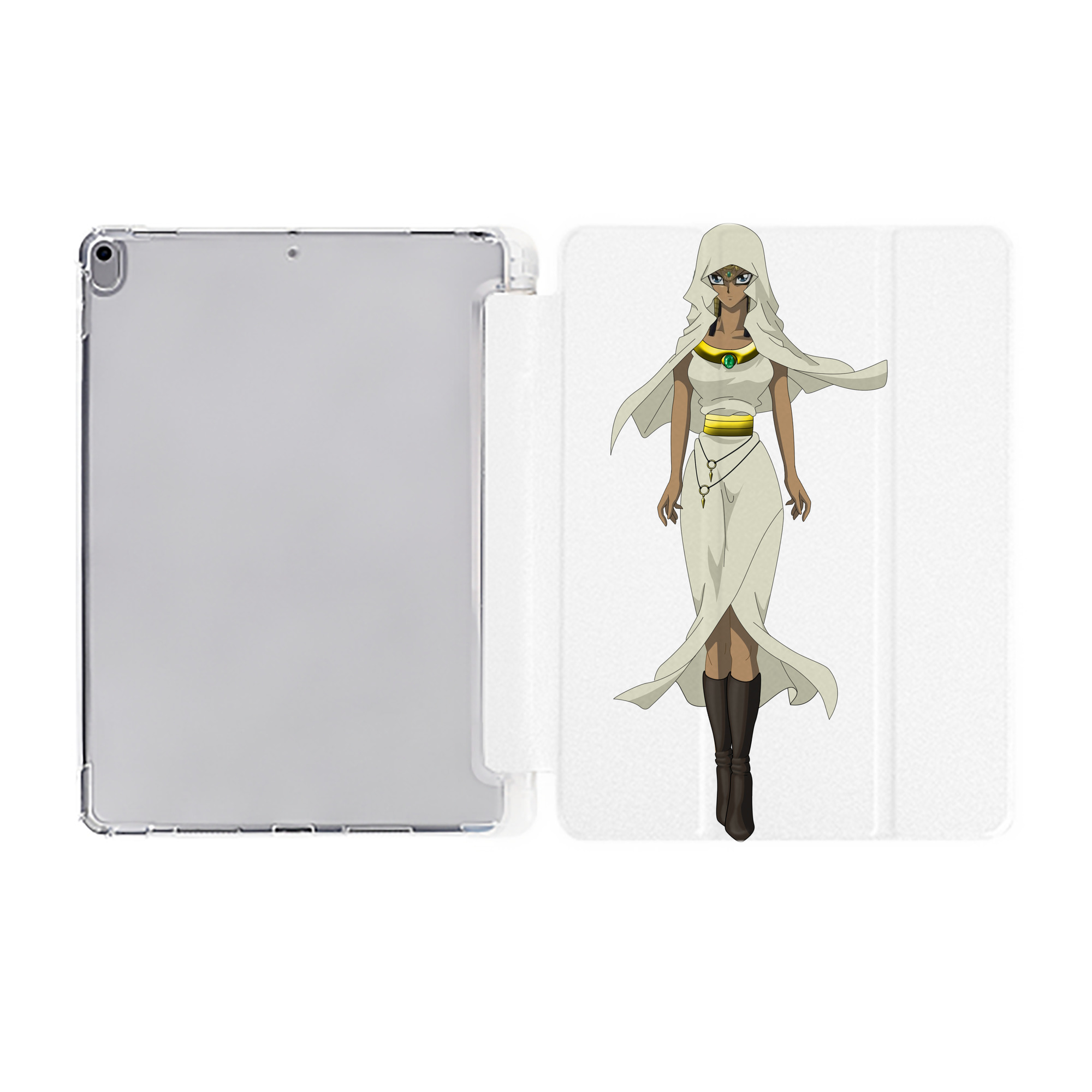 （画像用） 遊☆戯☆王 Yu-Gi-Oh! IPad ケース ペン収納付き 三つ折りスタンド PUレザー×シリコン 対応機種9.5/10.5/10.9インチ